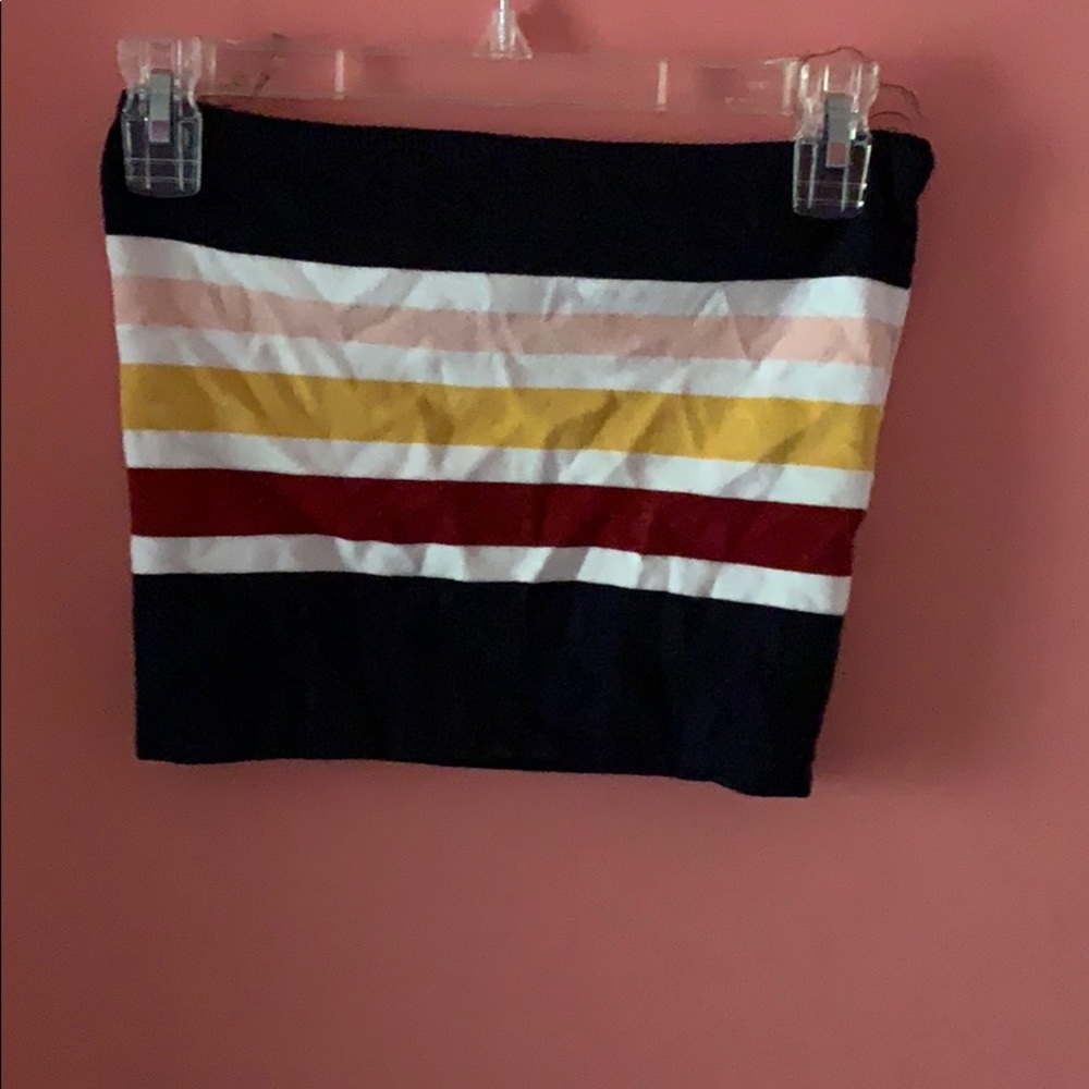 Strip tube top crop top